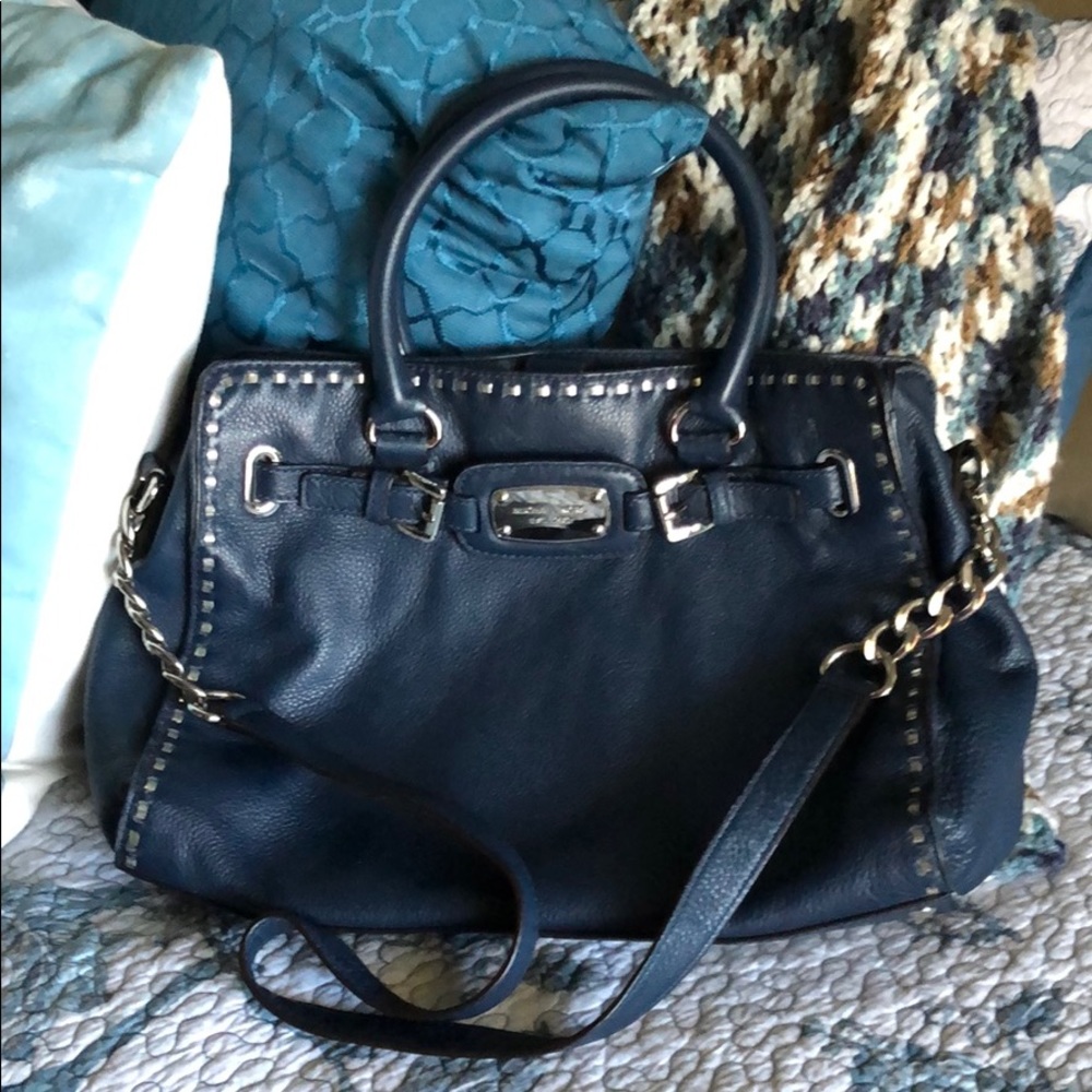 Michael Kors Satchel/Crossbody Leather w/silver st